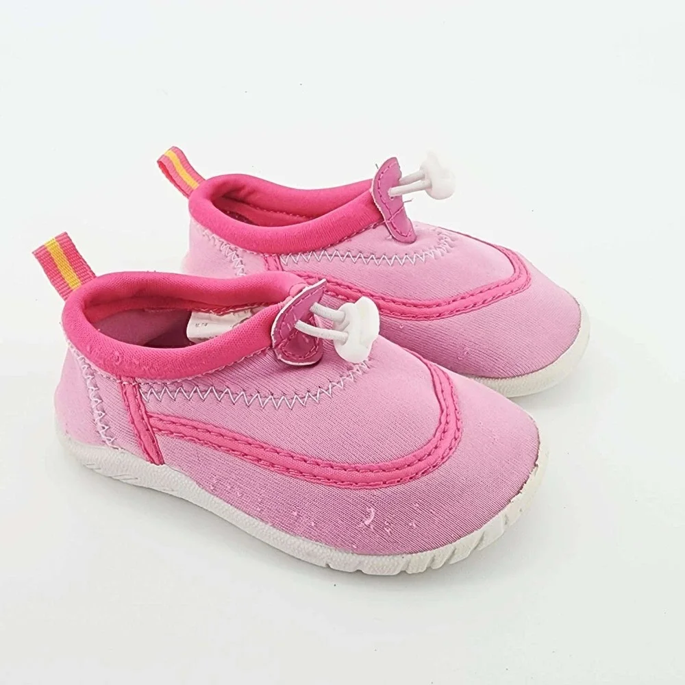 Aqua-Leisure Swim School Pink Water Shoes Toddler Size M 7/8 Toggle Closure 2010